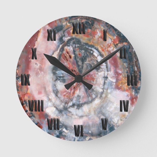 Horloge Ronde Photo colorée en bois Petrified (Recto)