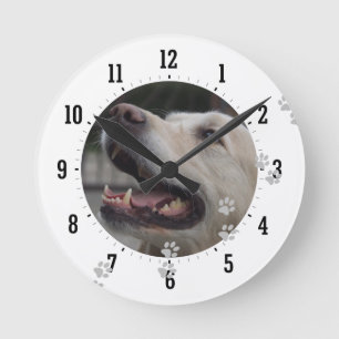 Horloge Ronde Photo de chien