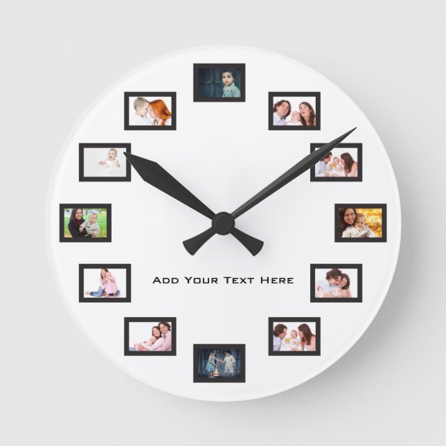 Horloge Ronde Photo de Create Custom (Recto)