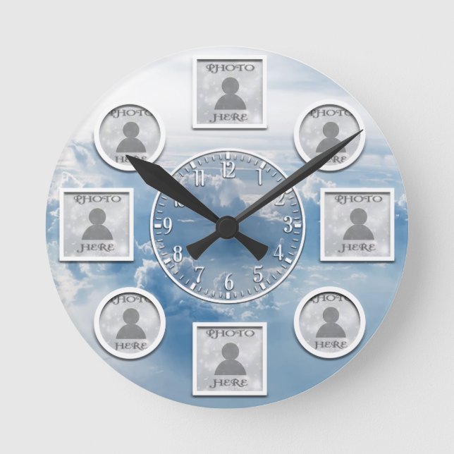 Horloge Ronde Photo de Custom (Recto)