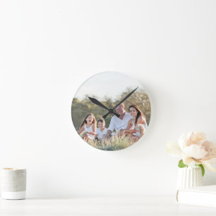 Horloge Ronde Photo de famille personnalisée