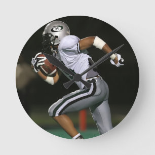 Horloge Ronde Photo de football personnalisé Sports