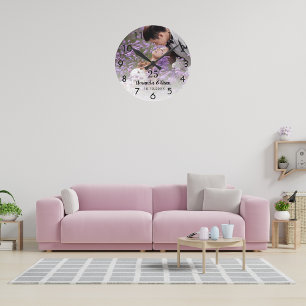 Horloge Ronde photo de l'anniversaire du mariage