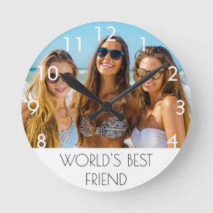 Horloge Ronde Photo des meilleurs amis