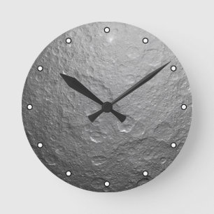 Horloge Ronde Photo détaillée de la pleine lune Surface lunair