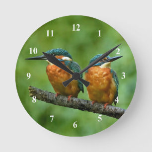 Horloge Ronde Photo d'un pêcheur de la faune