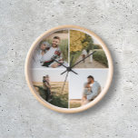 Horloge Ronde Photo moderne 4<br><div class="desc">Célébrez les moments qui comptent le plus avec cette horloge magnifiquement personnalisée, conçue pour apporter à la fois fonctionnalité et sentiment à votre maison. Doté de quatre emplacements photo, cette horloge vous permet de présenter vos souvenirs de famille préférés ou des moments romantiques, en créant une pièce intemporelle qui raconte...</div>
