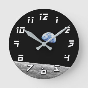 Horloge Ronde Photo NASA Apollo 8 Earthrise Lune Orbite Lunaire