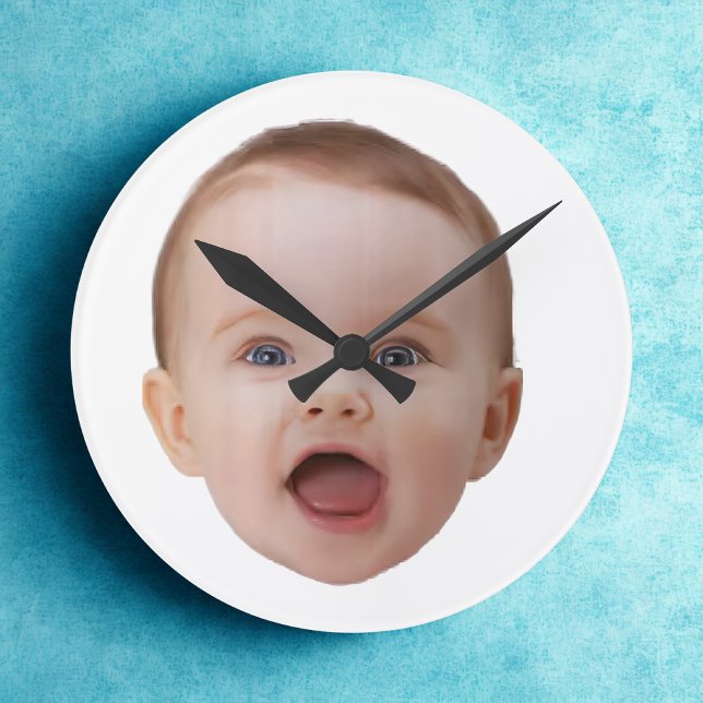 Horloge Ronde Photo personnalisé, visage de photo personnalisée (Créateur téléchargé)
