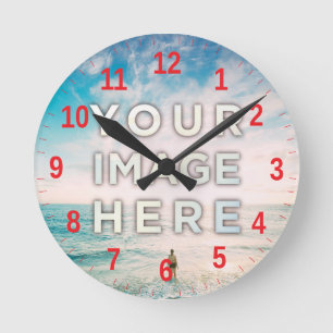 Horloge Ronde Photo personnalisée personnalisée