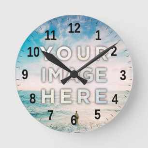 Horloge Ronde Photo personnalisée personnalisée
