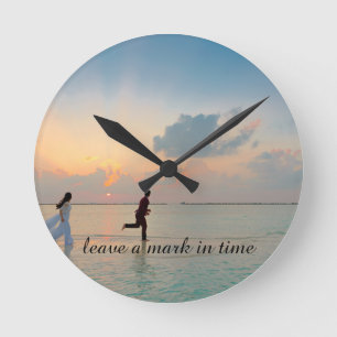 Horloge Ronde Photo romantique personnalisé