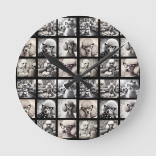 Horloge Ronde Photos de collage amusants 9