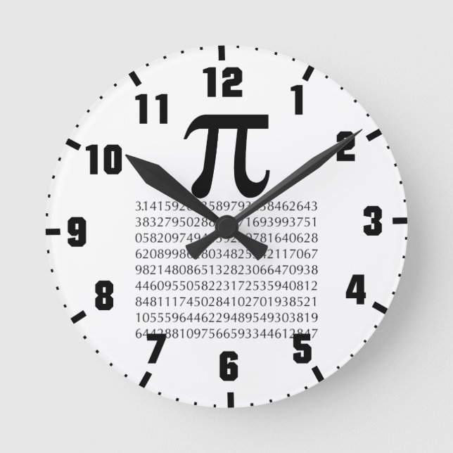 Horloge Ronde pi maths (Recto)
