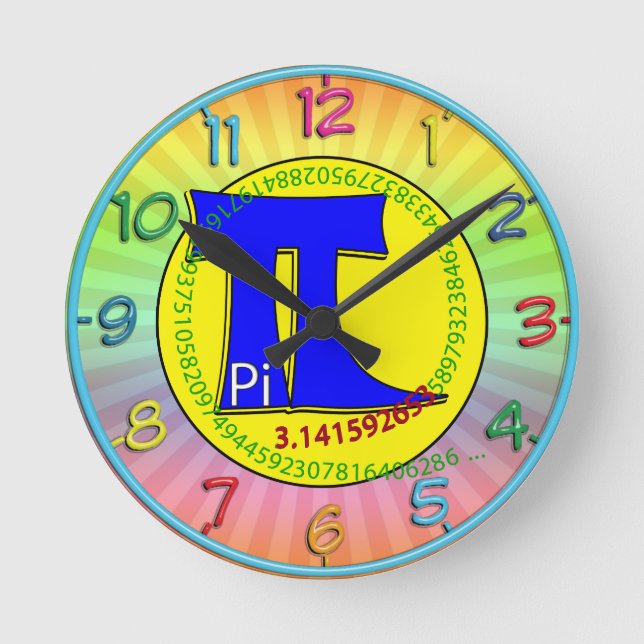 Horloge Ronde Pi Symbole 3.14 Ultimate (Recto)