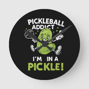 Horloge Ronde Pickleball-drole