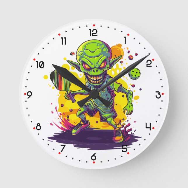 Horloge Ronde Pickleball Invader Pickleball  (Recto)