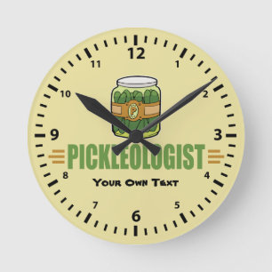 Horloge Ronde PICKLEOLOGIST Funny Pickle Amateurs