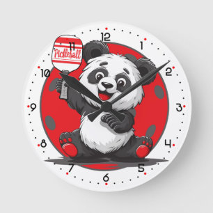 Horloge Ronde PicklePanda Smash Time Pickleball 