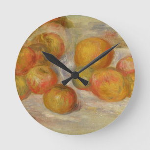 Horloge Ronde Pierre A Renoir Vie continue avec les pommes