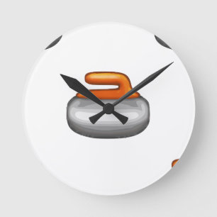 Horloge Ronde Pierre de curling Emoji