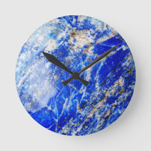 Horloge Ronde Pierre de marbre bleu moderne et chic