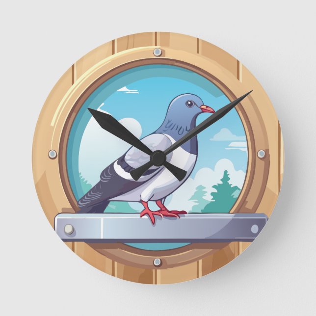 Horloge Ronde Pigeon (Recto)