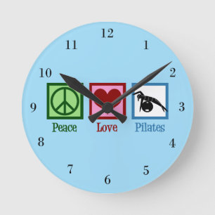 Horloge Ronde Pilates Peace Love