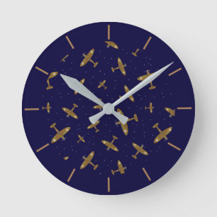 Horloge Ronde Pilote de l'aviation aéronautique