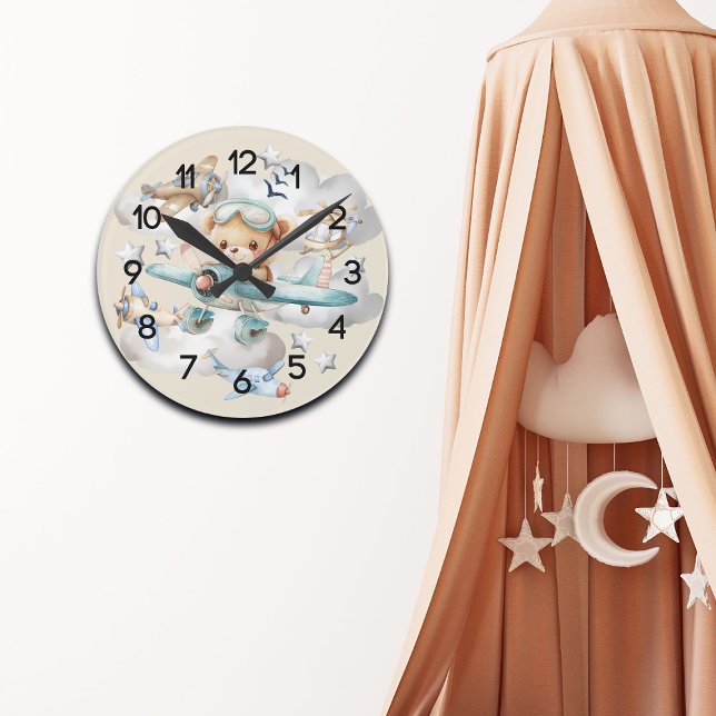 Horloge Ronde Pilote sur mesure Teddy Bear Nursery (Créateur téléchargé)