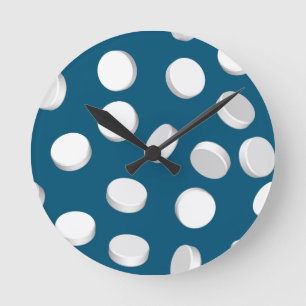 Horloge Ronde pilules bleues