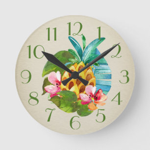 Horloge Ronde Pineapple
