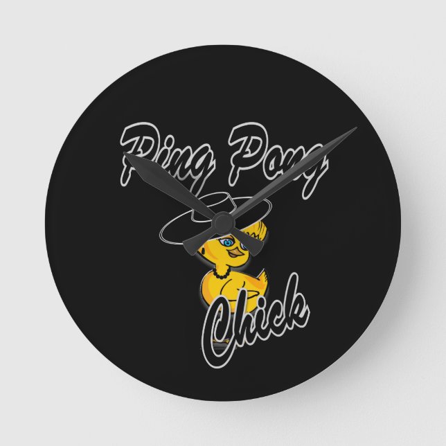 Horloge Ronde Ping Pong Chick #4 (Recto)