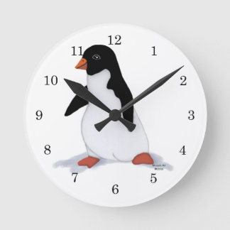 Horloge Ronde Pingouin Clock