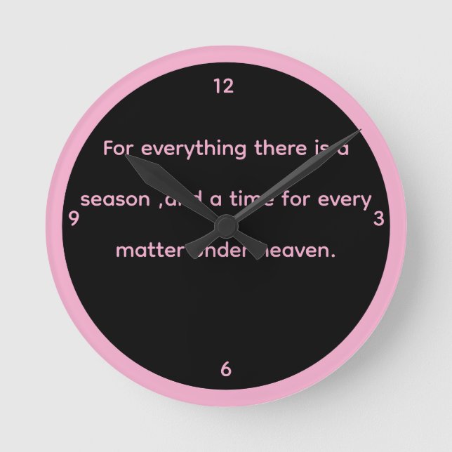 Horloge Ronde Pink & black  Ecc. 3:1 clock (Recto)