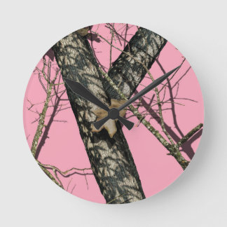 Horloge Ronde Pink Camouflage