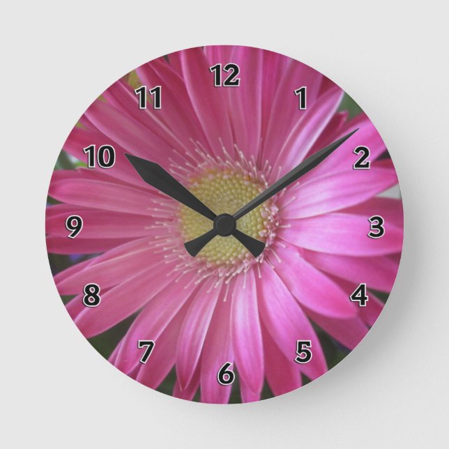Horloge Ronde Pink Daisy Princess (Recto)