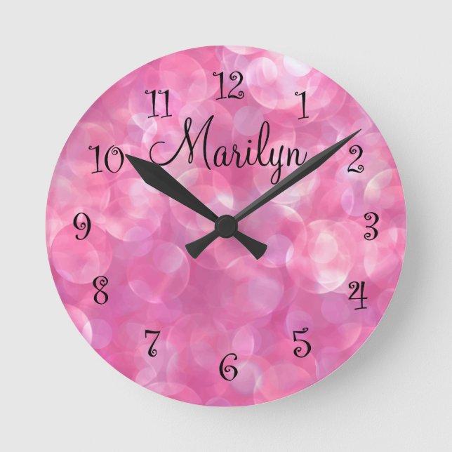 Horloge Ronde Pink Girls (Recto)