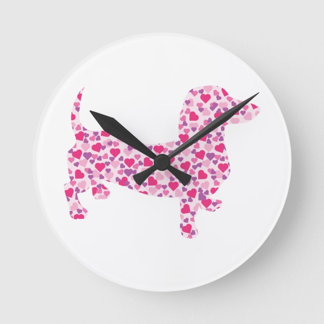 Horloge Ronde Pink Heart Doxies (Recto)