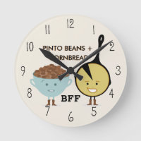 Pinto Beans et Cornbread Best Friends Clock
