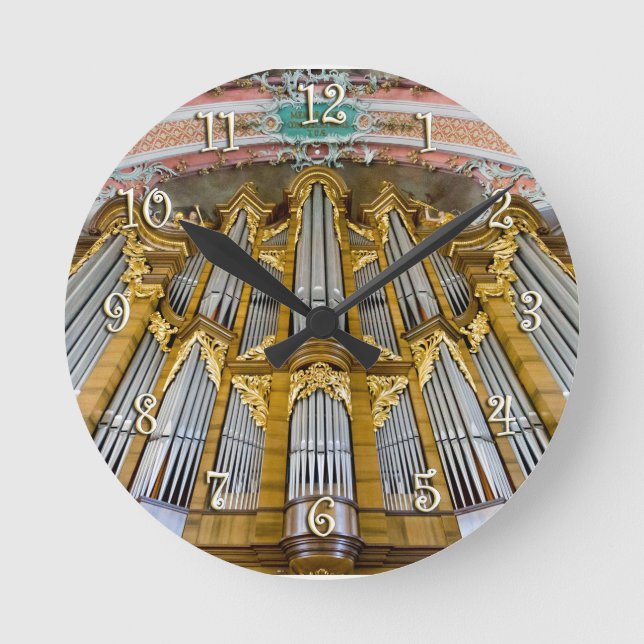 Horloge Ronde Pipe organe wall clock (Recto)