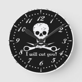 Horloge Ronde Pirate_Distressed_White