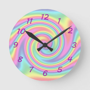 Horloge Ronde Pirouette d'arc-en-ciel