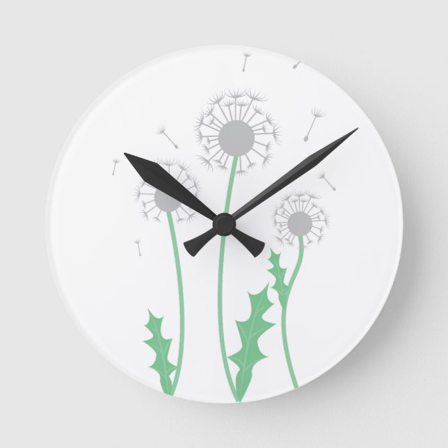 Horloge Ronde Pissenlits (Recto)