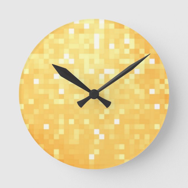 Horloge Ronde Pixel d'or (Recto)