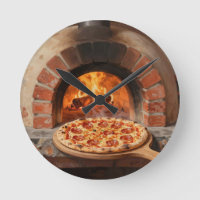Pizza au Pepperoni Cuit au Feu de Bois Italien Rus