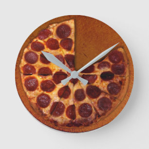 Horloge Ronde Pizza Clock