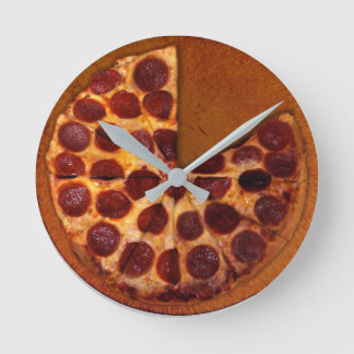 Horloge Ronde Pizza Clock