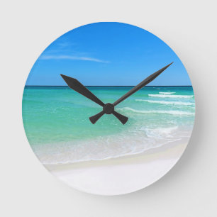Horloge Ronde Plage Blanche