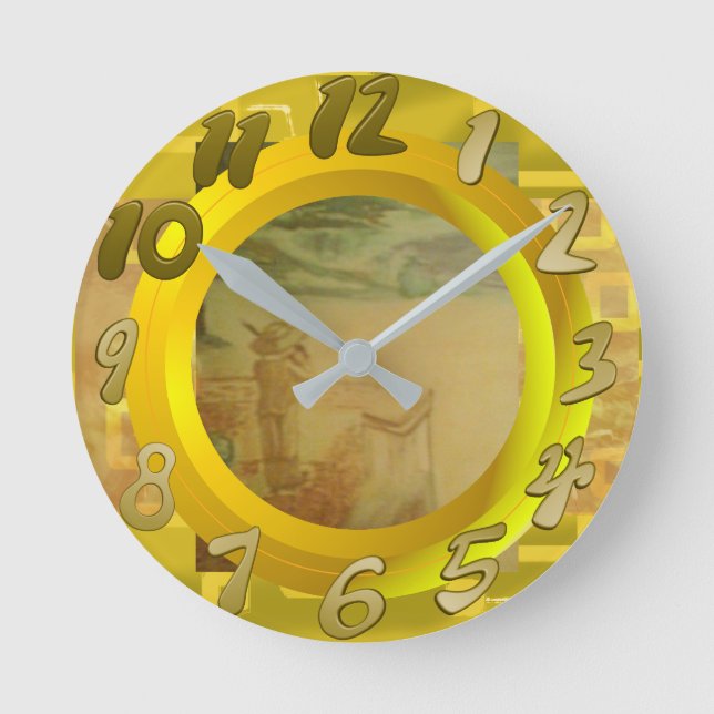 Horloge Ronde Plage Concert Abstrait (Recto)